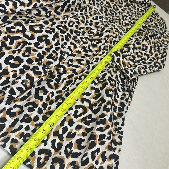 J. Crew Factory Women’s Size8 Leopard Tie Waist Button Down Shirt Midi Dress NWT - Picture 11 of 13
